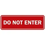 Signs ByLITA Standard Do Not Enter Sign (Red) - Large, Size: Large (3 x 9)