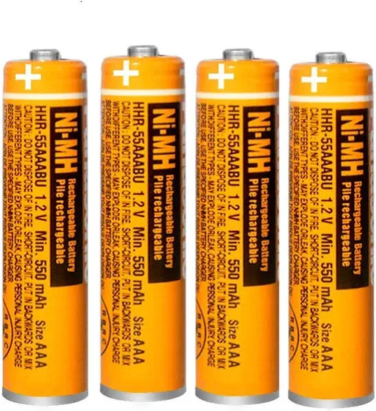 4 Pack AAA Rechargeable Battery Panasonic NIMH 550mAh Cordless Phone Game Toy US  | eBay