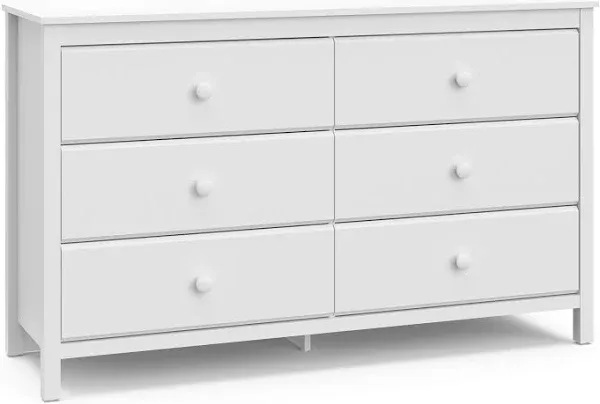 Alpine 6 Drawer Double Dresser Storkcraft