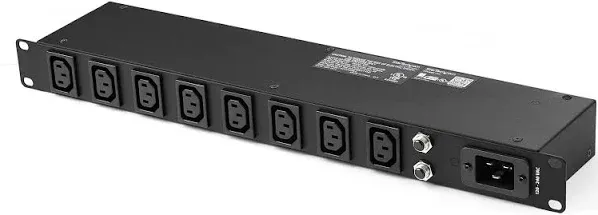 StarTech.com 1U 19" 8 Port Rack Mount PDU IEC C13 Socket Rackmount Power Supply PDU08C13H