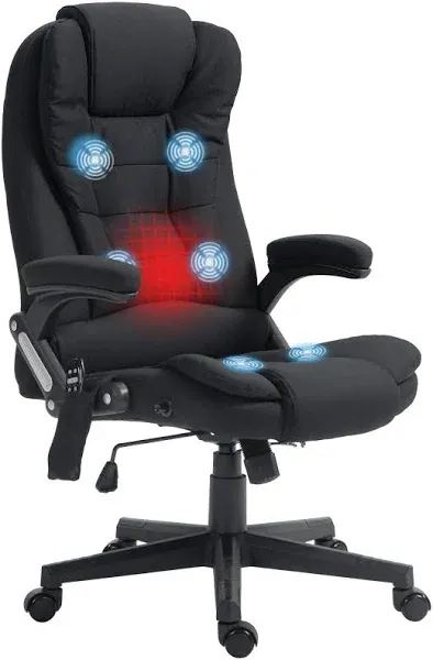 HOMCOM 6 Point Vibrating Massage Office Chair with Heat