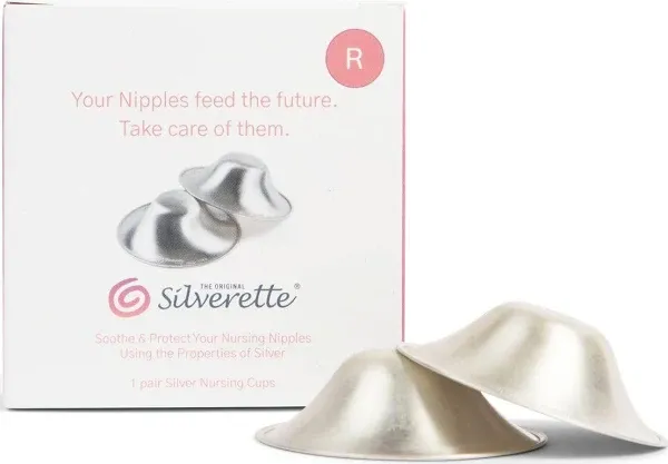 The Original Silver Nursing Cups, s Metal Nipple Covers for Breastfeeding, Nursi