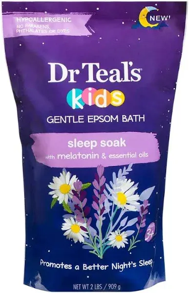 Dr Teal's Kids Gentle Epsom Bath Sleep Soak with Melatonin 2 lb