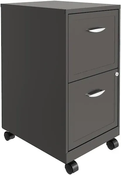 Space Solutions 18 inch 2 Drawer Mobile Organizer Office Cabinet