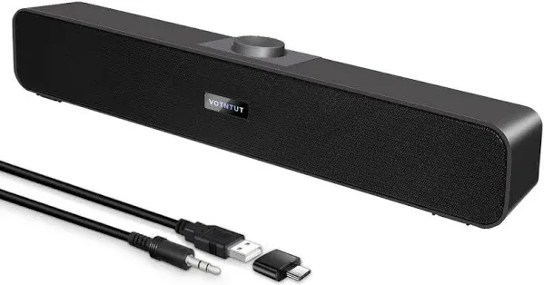 VOTNTUT Computer SpeakersWired USB Desktop SpeakerStereo USB Powered Mini Sou...