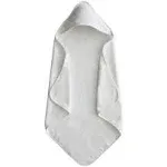 Mushie Organic Cotton Baby Hooded Towel (Pearl)