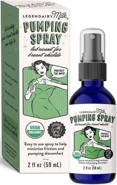 Pumping Spray 4 oz., Helps Sore Nipples &amp; Clogged Ducts, Organic Lubricant fo...