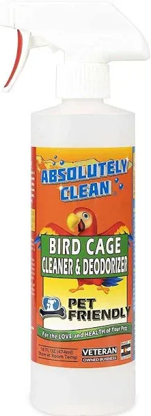 Absolutely Clean Amazing Bird Cage Cleaner and Deodorizer - Just Spray/Wipe -...