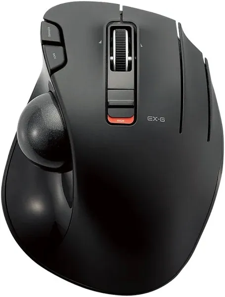 ELECOM Wireless Mouse Trackball 6 Button Black M-XT3DRBK from Japan