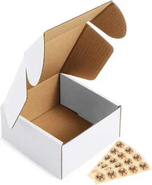 50 Pack 4x4x2 Corrugated Box Mailers