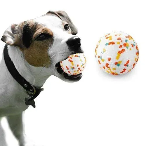 Dog Balls, Indestructible Dog Toy Ball for Aggressive Chewers, Durable High Elasticity Interactive Ball for Training Dog Catch and Fetch, Large Medium Small Dog and Puppies(2.5in, 1pcs)