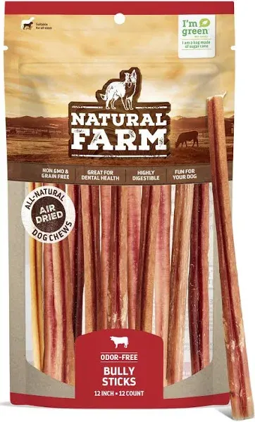 Natural Farm Bully Sticks Odor Free