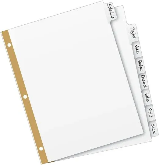 Avery Big Tab Write & Erase Paper Dividers