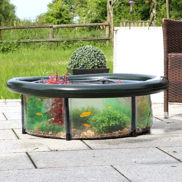 Roamwild Pop Up Pond – Transparent Garden Water Feature - Aquarium Patio R