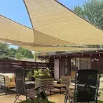  12&#039; x 12&#039; x 12&#039; Triangle Sun Shade Sail Canopy UV 1 2&#039; x 1 2&#039; x 1 2&#039; Sand