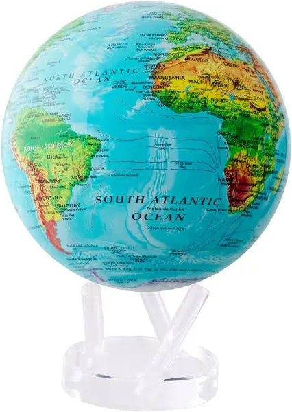 Mova Relief Map Blue Globe 6"