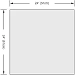 30" Square Glass Table Top - Tempered - 1/4" Thick - Flat Polished Glass - Eased Corners