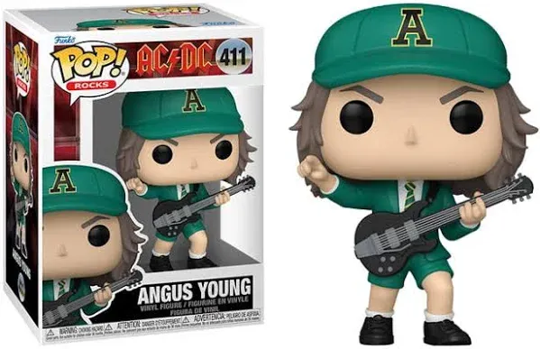 Funko POP! Rocks - AC/DC Angus Young Green Figure #411 + Protector