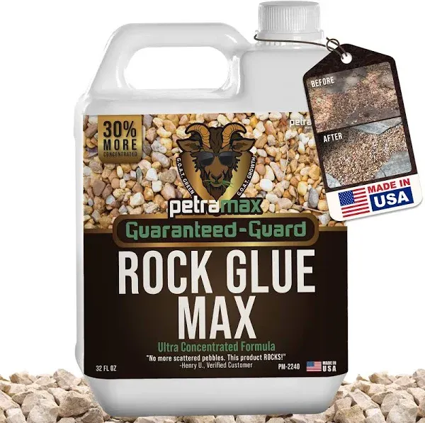 PetraMax Rock Glue for Landscaping Rock Glue for Pea Gravel & Pea Gravel Glue