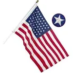 American Flag, 100% United States flag Made in USA, Flags 3x5 FT, White 