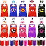 INBVE Dress Up Toys Superhero Capes and Masks, Costumes Set for Kids Ideal for Cosplay, Birthday Party, Christmas, Hallowe