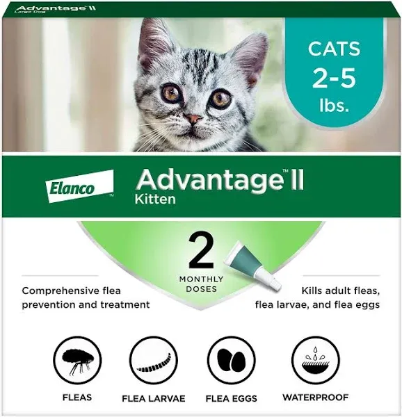 Advantage II Flea Treatment for Kitten 2 Dose