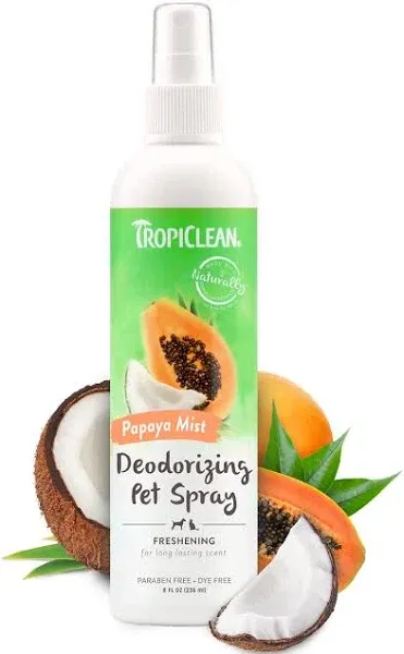 TropiClean Papaya Mist Deodorizing Pet Spray (8 oz)