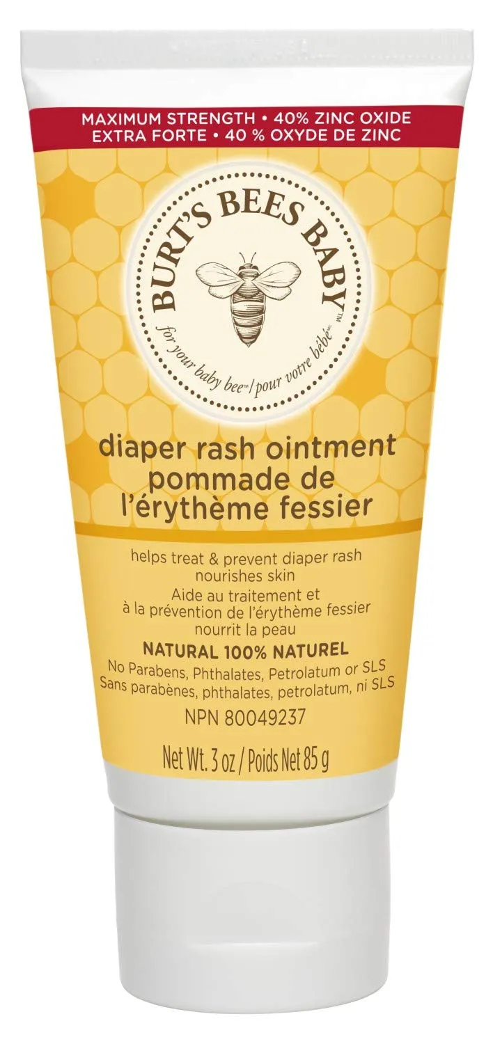 Burt&#039;s Bees Baby Bee 100 Natural Diaper Rash Ointment MAXIMUM Strength 3 Oz B6