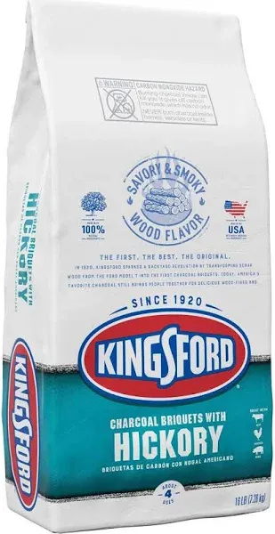 Kingsford Charcoal Briquets, with Classics Hickory - 16 lb