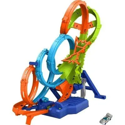 Hot Wheels 4-Loop Crash-Out Track Set