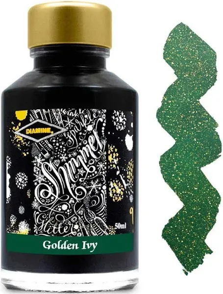 Diamine Golden Ivy Shimmering Fountain Pen Ink Bottle