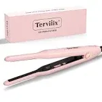 Terviiix 3/10" Small Flat Iron, Pencil Flat Iron for Short Hair, Pixie Cut and Bangs, Ceramic Mini Hair Straightener for Edges