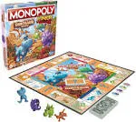 Monopoly Junior Dinosaur Edition Board Game, Kids Board Games, Fun Dinosaur Toys, Dinosaur Board Game for 2-4 Players ( Exclusive)