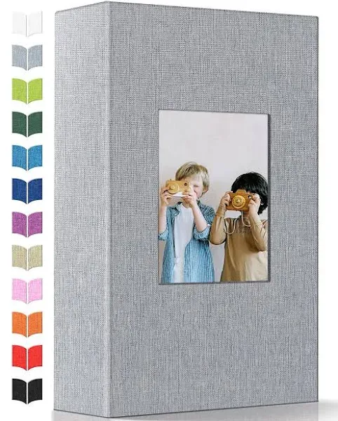 Beautiful Blue 1000 Pockets Photo Album - Classic Linen Cover for All Occasions