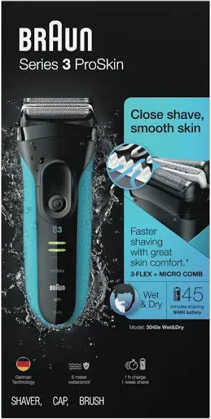 Braun Series 3 ProSkin 3040s Wet & Dry Electric Shaver