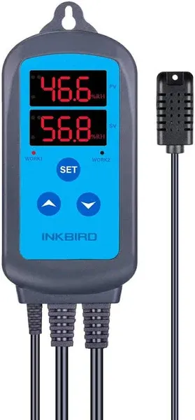 Inkbird Digital Humidity Controller Pre-Wired Outlet Dual Stage