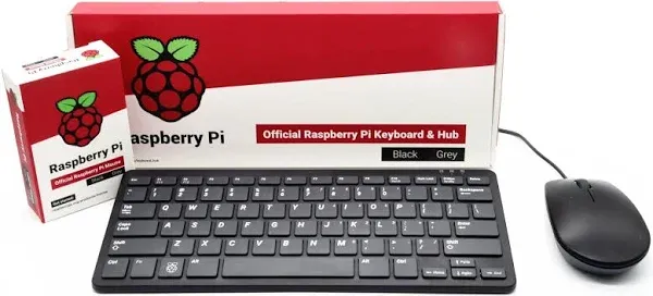 PepperTech Digital Raspberry Pi Official Keyboard and Mouse Value Pack