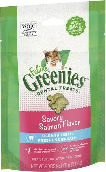 Greenies Feline Savory Salmon Dental Cat Treats