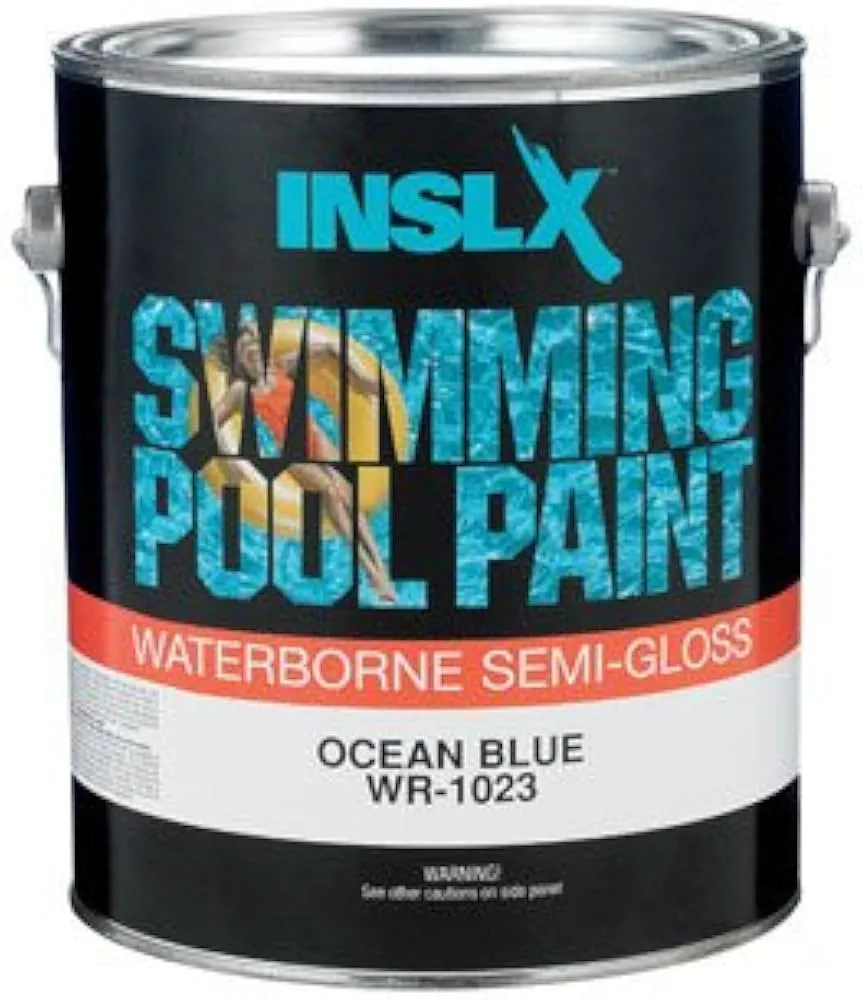 INSL-X Waterborne, Semi-Gloss Acrylic Pool Paint, Ocean Blue, 1 Gallon