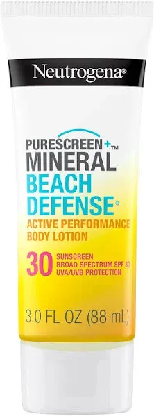 Neutrogena Mineral Beach Defense  Body Lotion SPF 30 3.0 oz ea