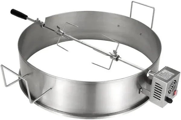 VEVOR BBQ Rotisserie Ring Kit for 22" Kettle Charcoal Grills Stainless Steel