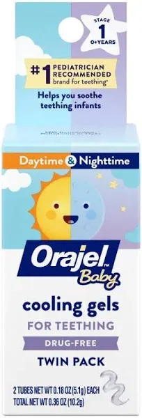 Orajel Baby Daytime/Nighttime Non-Medicated Cooling Gels for Teething