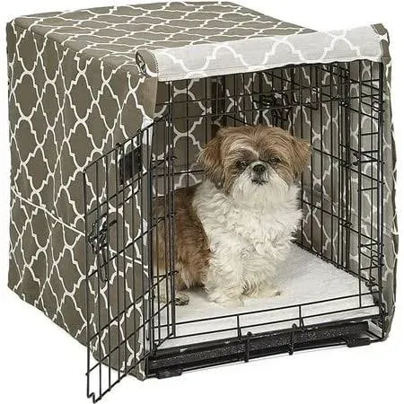 Midwest Quiet Time Defender Pet Crate Cover Gray Pattern 30&#034;L x 19&#034;W x 21&#034;H  New