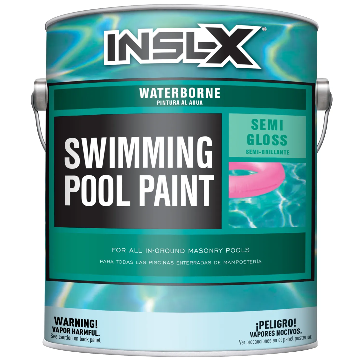 INSL-X Waterborne, Semi-Gloss Acrylic Pool Paint, Ocean Blue, 1 Gallon