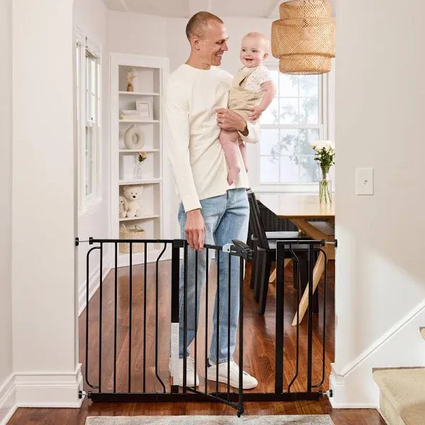 Regalo Easy Step Extra Wide Baby Gate, Black