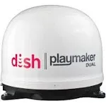 Winegard Dish Playmaker Dual Portable Satellite Antenna, White Pl-8000