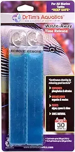 DrTim's Aquatics Reef Safe Waste-Away Time Release Gel – Natural Fish Tank & Aquarium Leave-in Waste Management Solution for Dissolving Cleaning Organic Sludge - 2 Pack Treats 200 gal