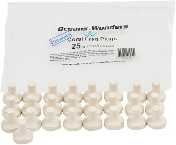 Oceans Wonders Ceramic Coral Frag Plugs