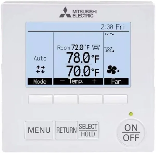 Mitsubishi PAR-40MAAU Mini Split Thermostat