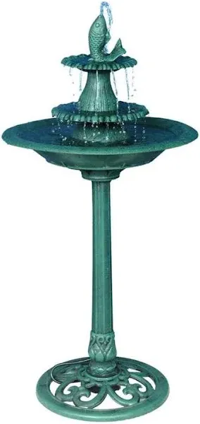 Alpine Corporation Tiered Pedestal Fountain Birdbath